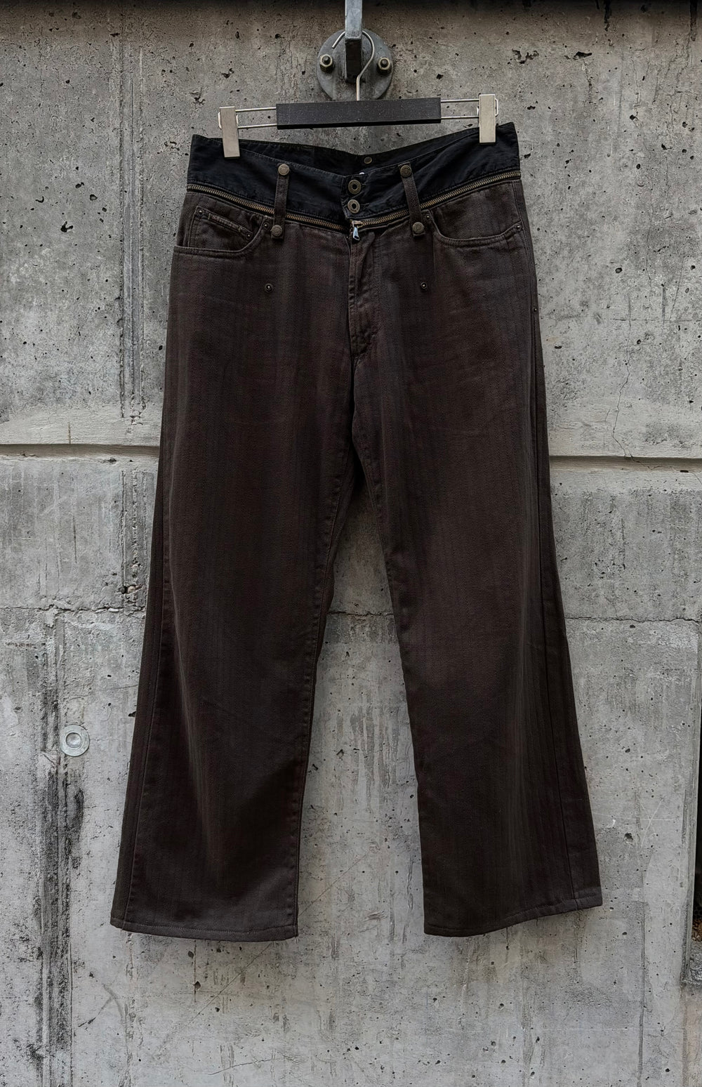 AW/03 Dolce & Gabbana Double Waistband Zip Pant