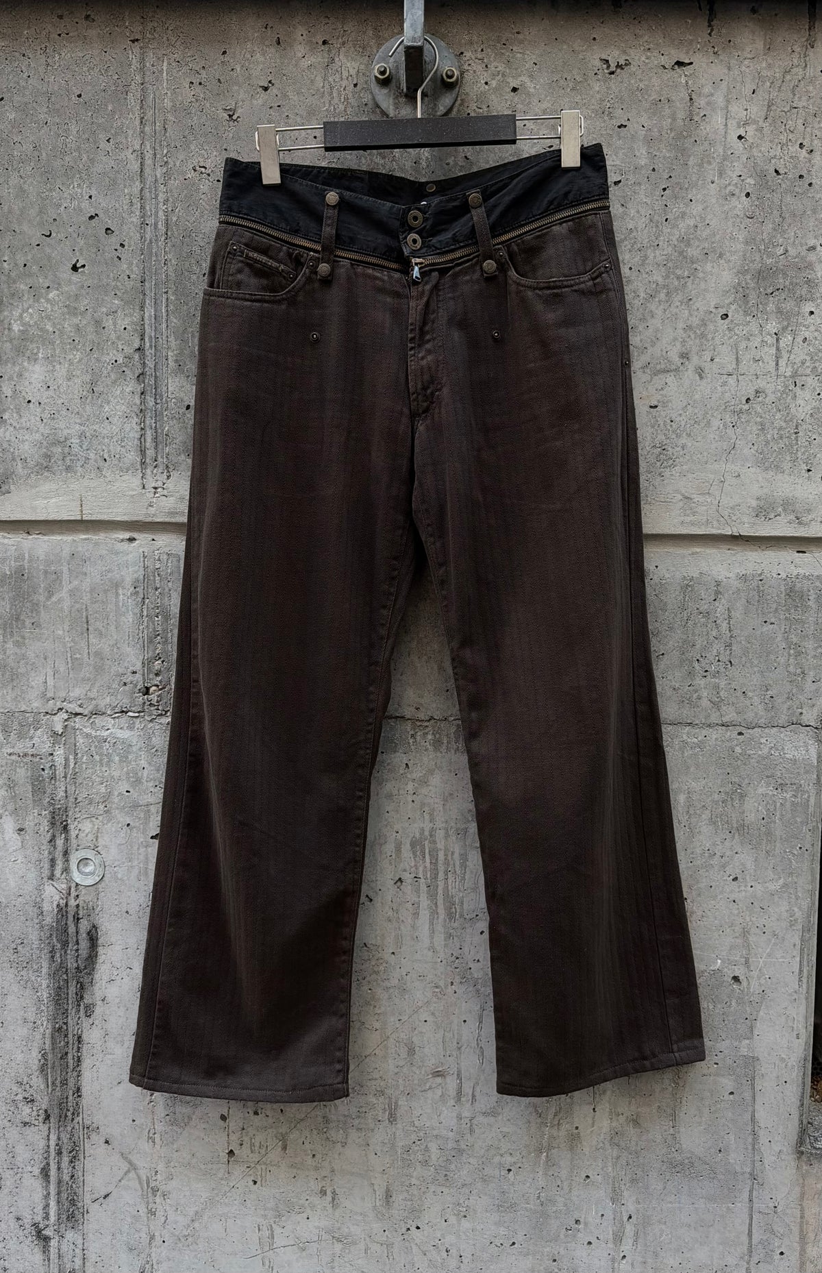 AW/03 Dolce & Gabbana Double Waistband Zip Pant