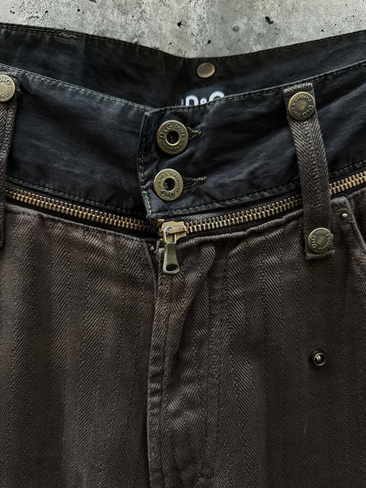 AW/03 Dolce & Gabbana Double Waistband Zip Pant