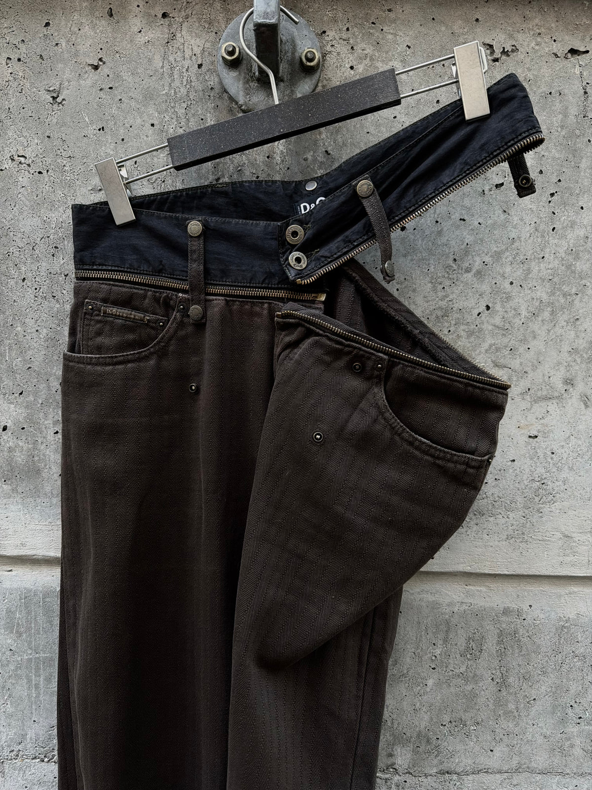 AW/03 Dolce & Gabbana Double Waistband Zip Pant