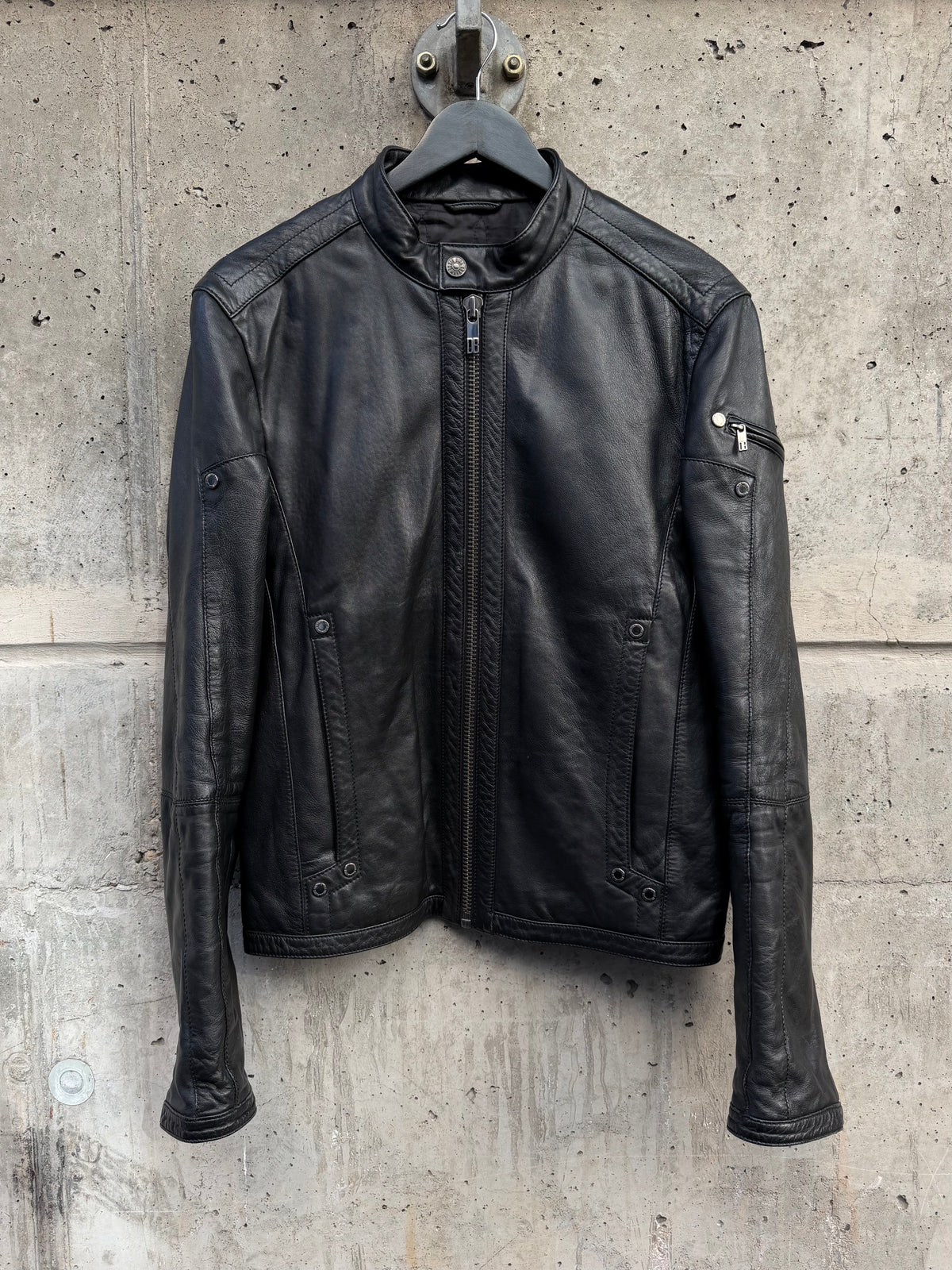 AW/10 Dirk Bikkembergs  Biker Leather Jacket (48)