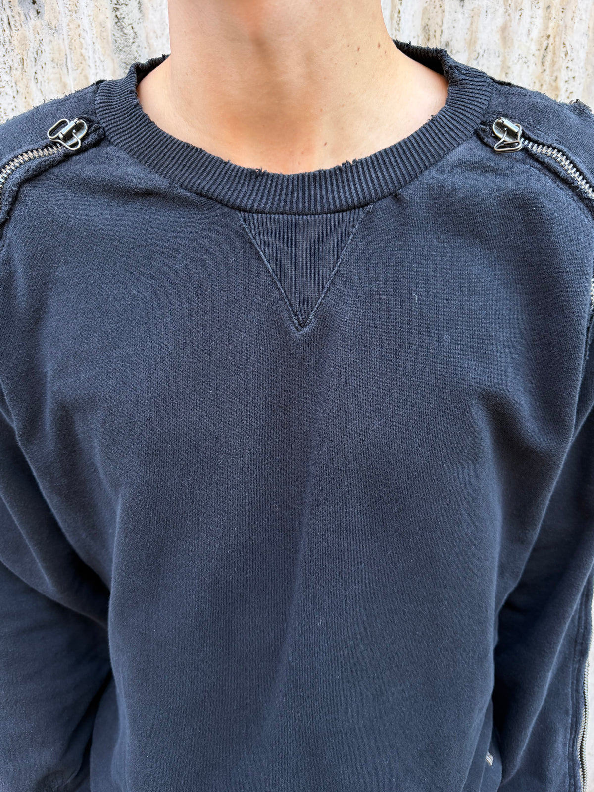 Pierre Balmain Multi Zip Crewneck Sweatshirt (XL)