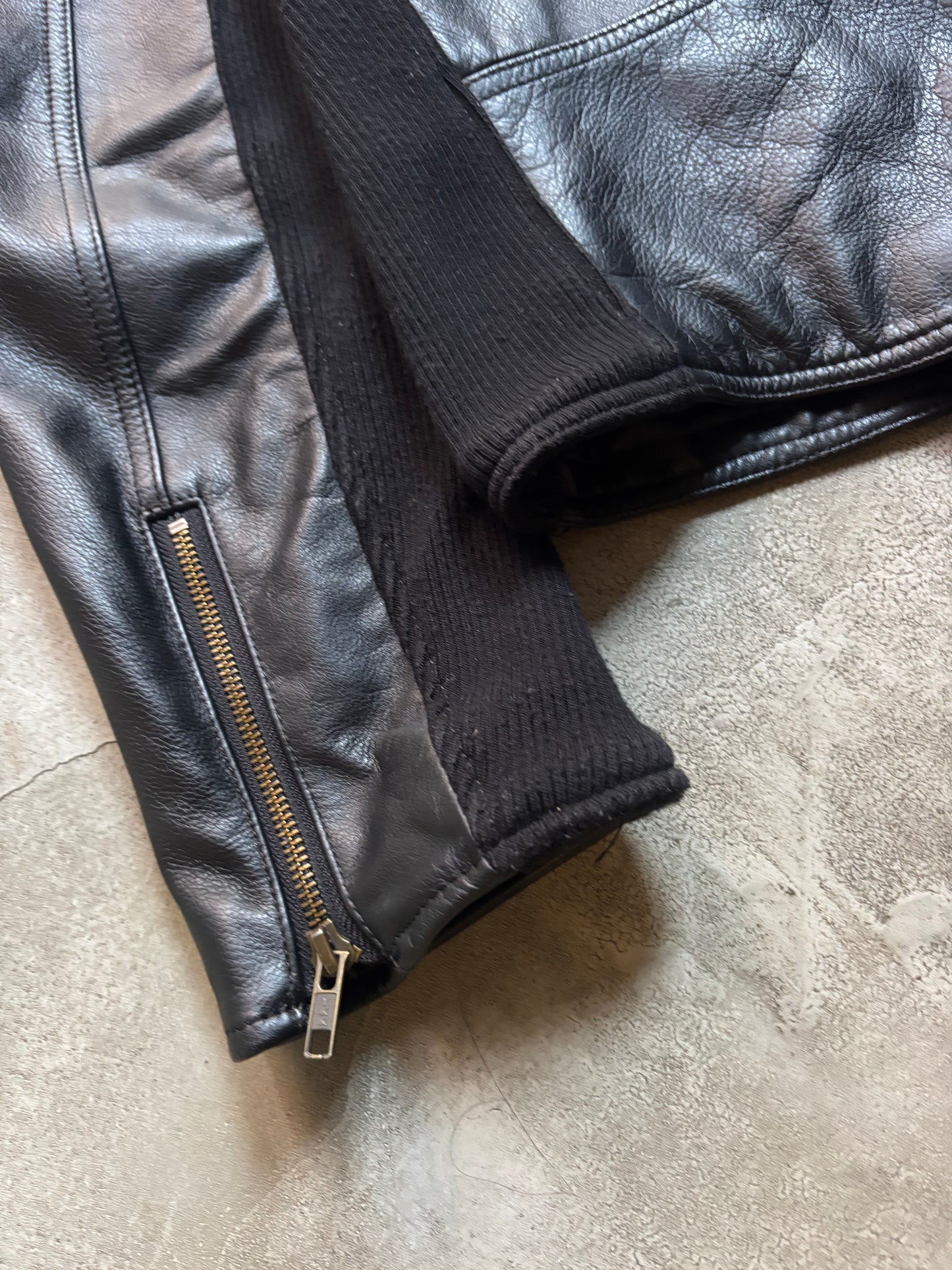 Glamb Double Zip Perfecto Leather Jacket (M)