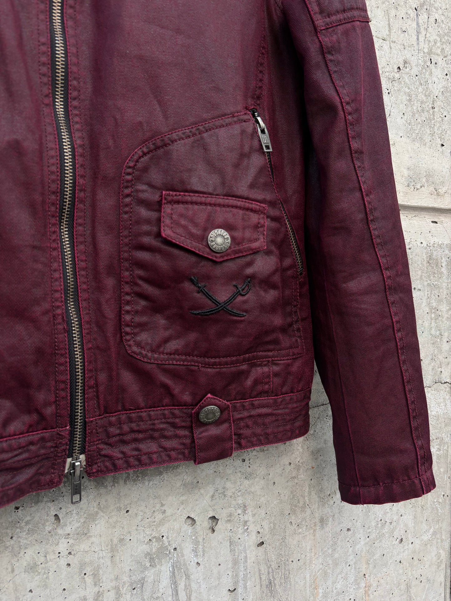 Abordage by Hiromu Takahara Skull Waxed Jacket (S)