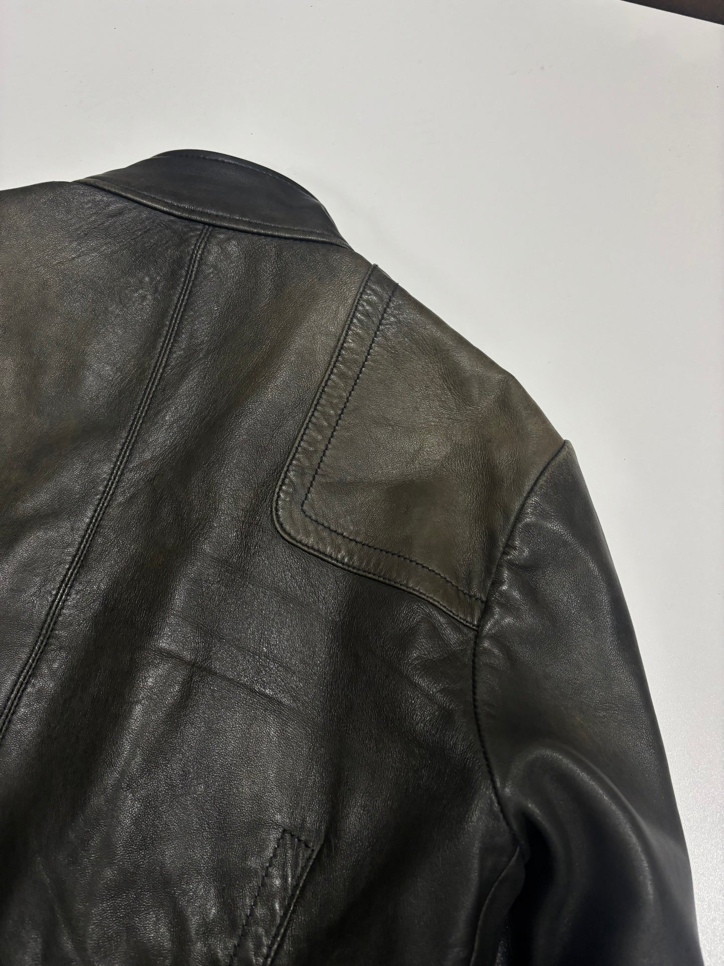 Dirk Bikkembergs Rider Leather Jacket (46)