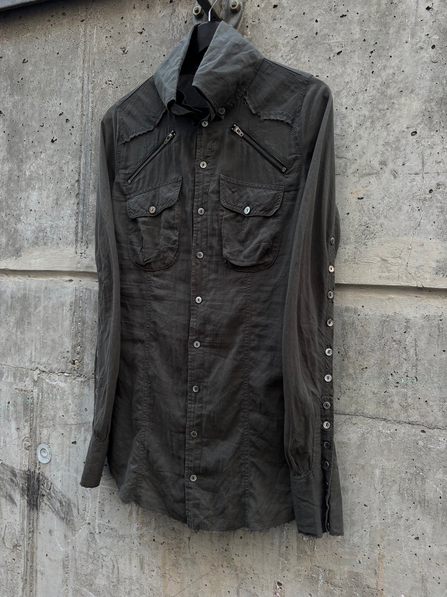 L.G.B. flywing asymmetrical Zippers Griffin Shirt (2)