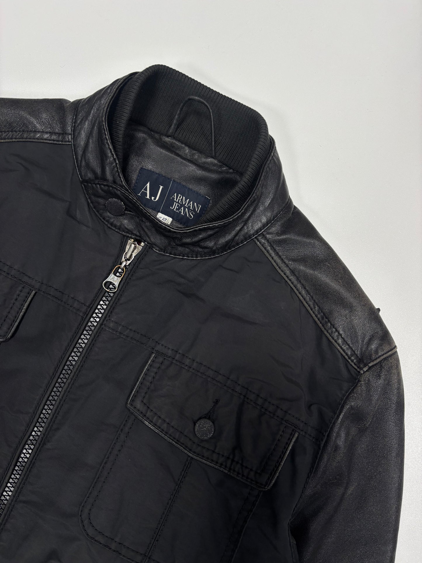 Armani Jeans Leather Jacket (L)