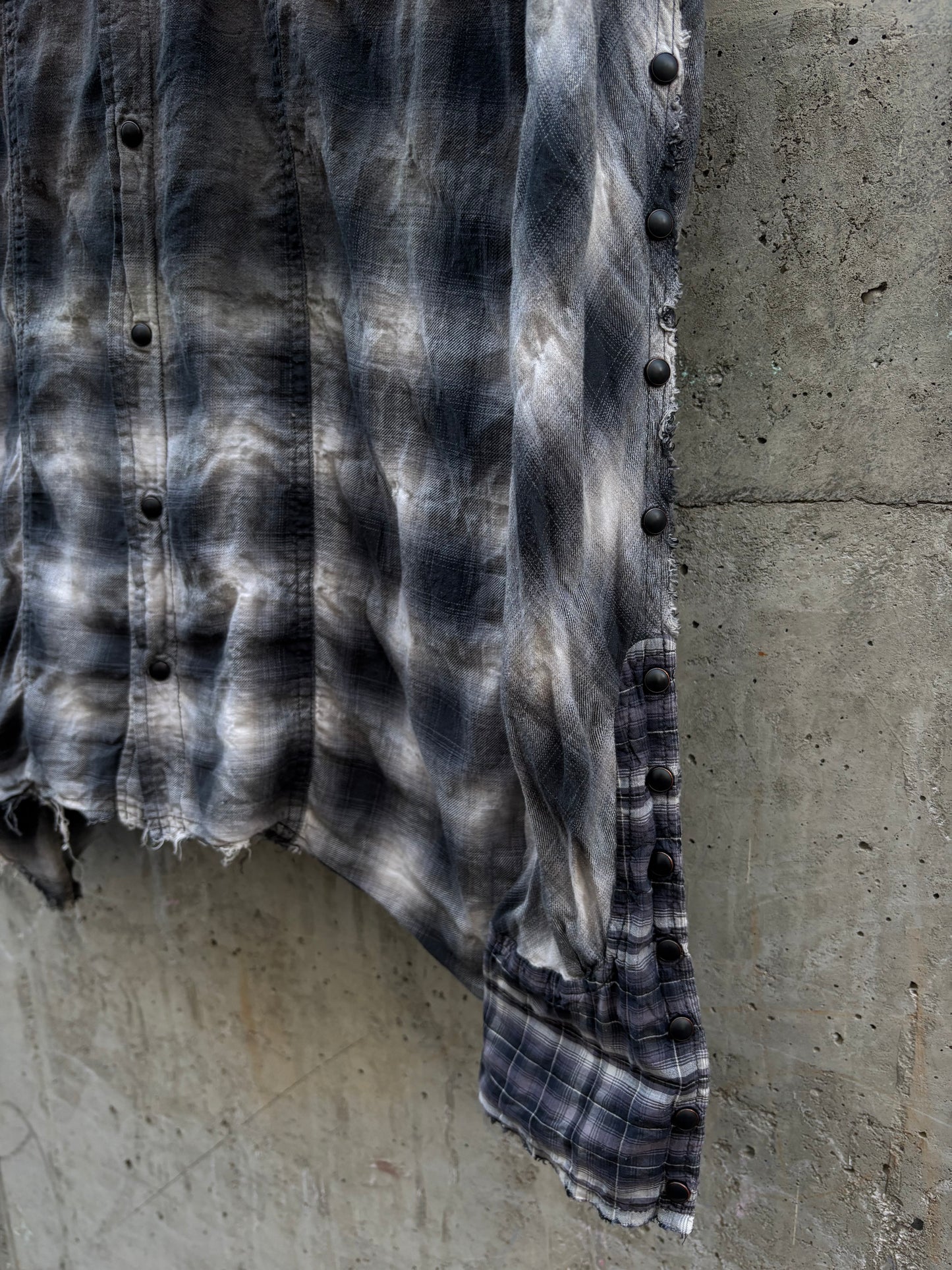 L.G.B. gradient asymmetrical Zippers Flanell Shirt (3)