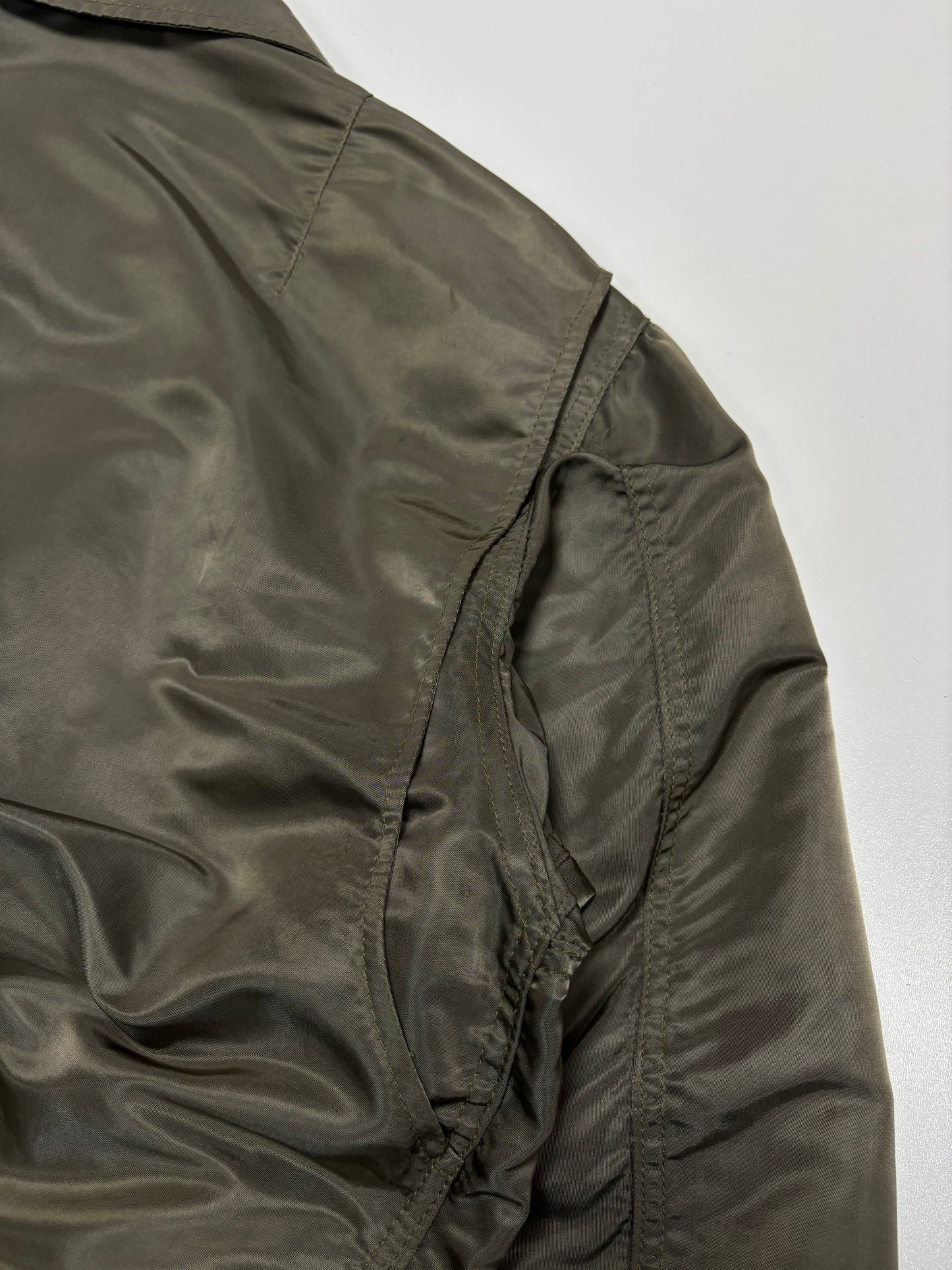 1980’s Avirex Faded Green Bomber Jacket (XL)