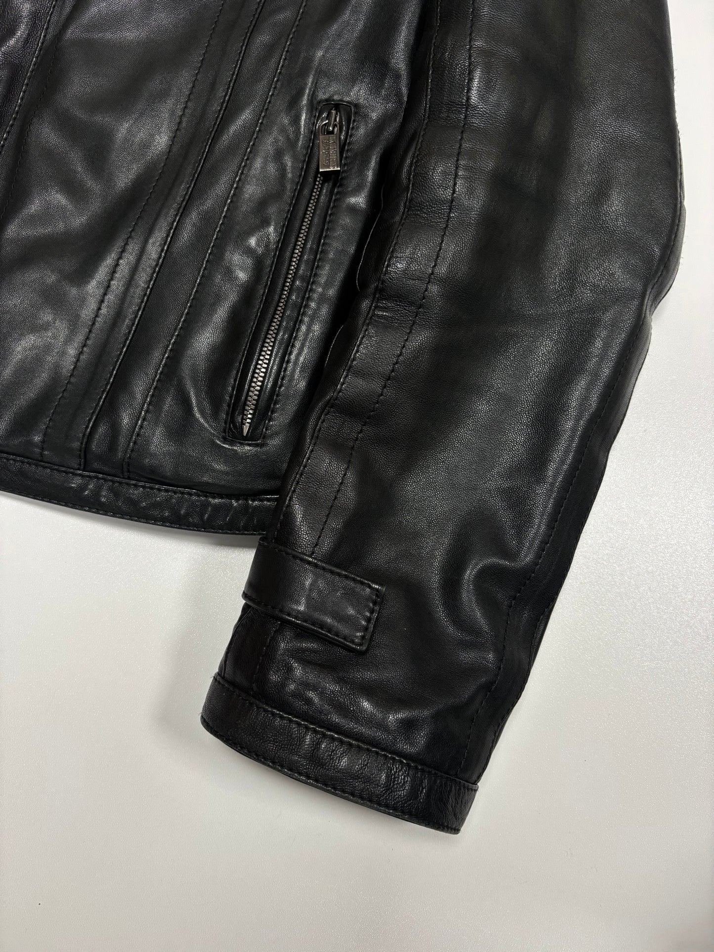 Dirk Bikkembergs Sport Couture Rider Leather Jacket (52)