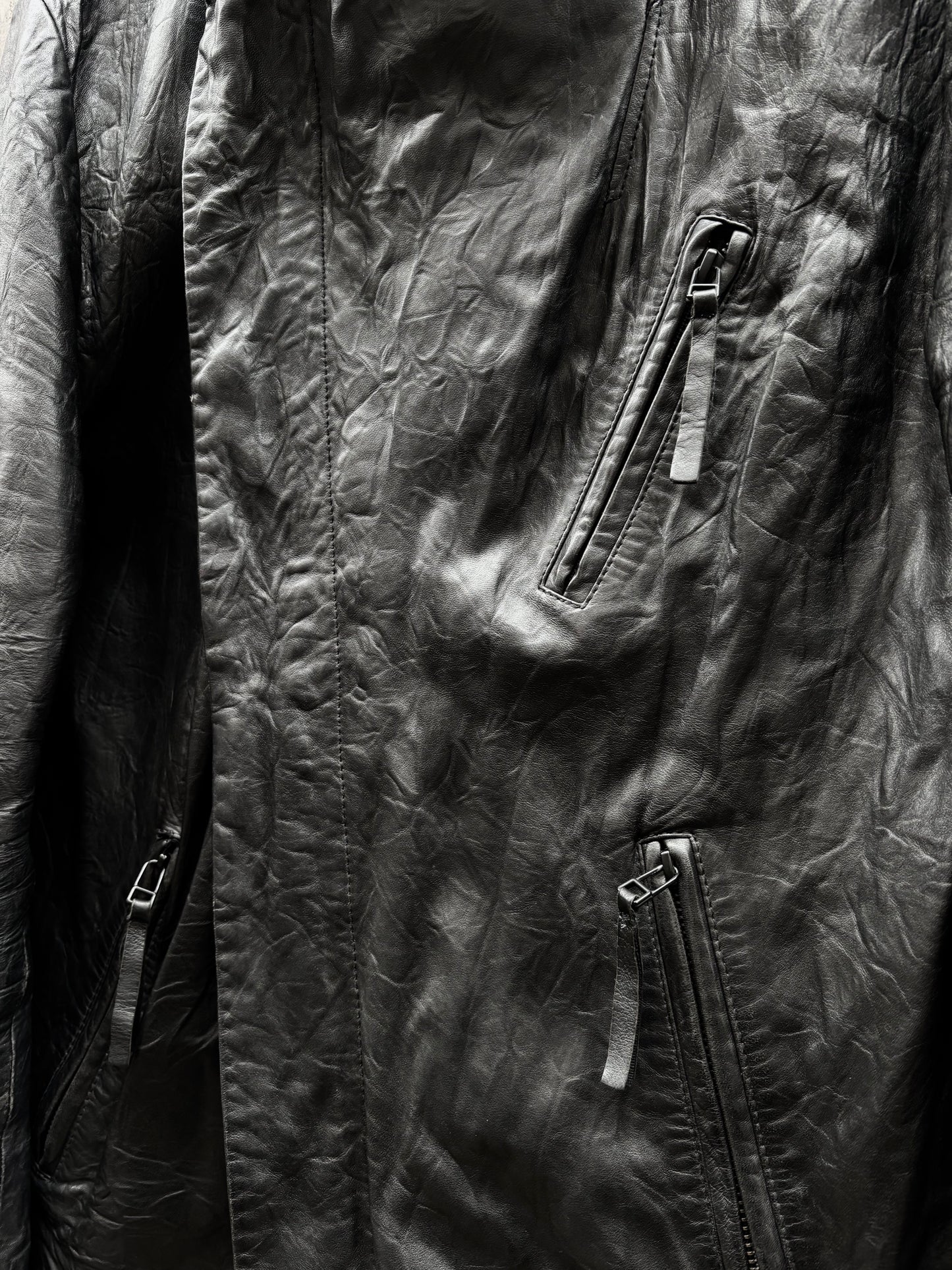 Preach Asymmetrical Lamb Leather Jacket (XL)