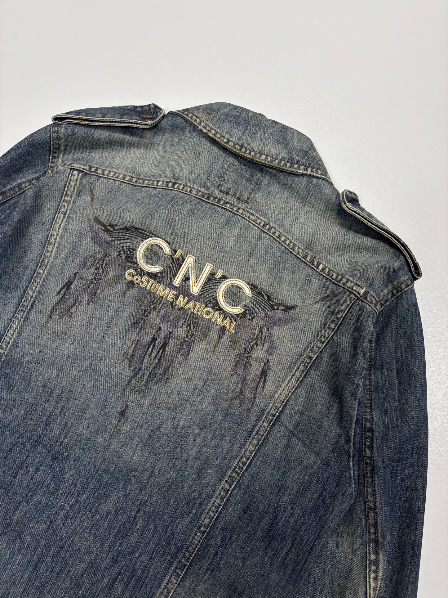 Costume National C'N'C Embroidered Denim Jacket (48)