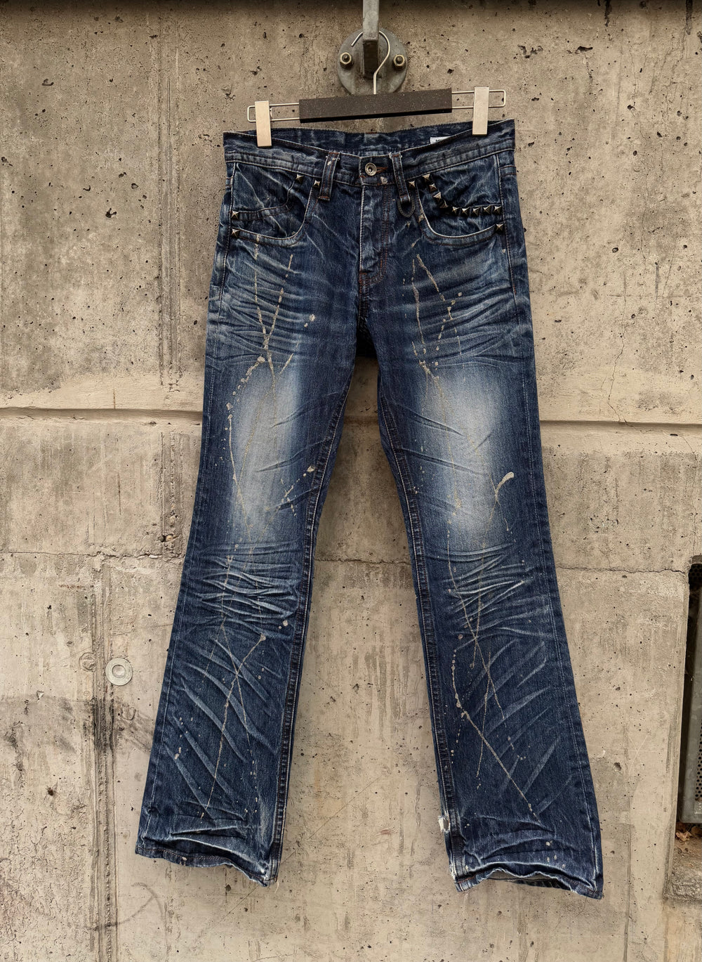 Semantic Design Studded Paint Splatter Denim (M)