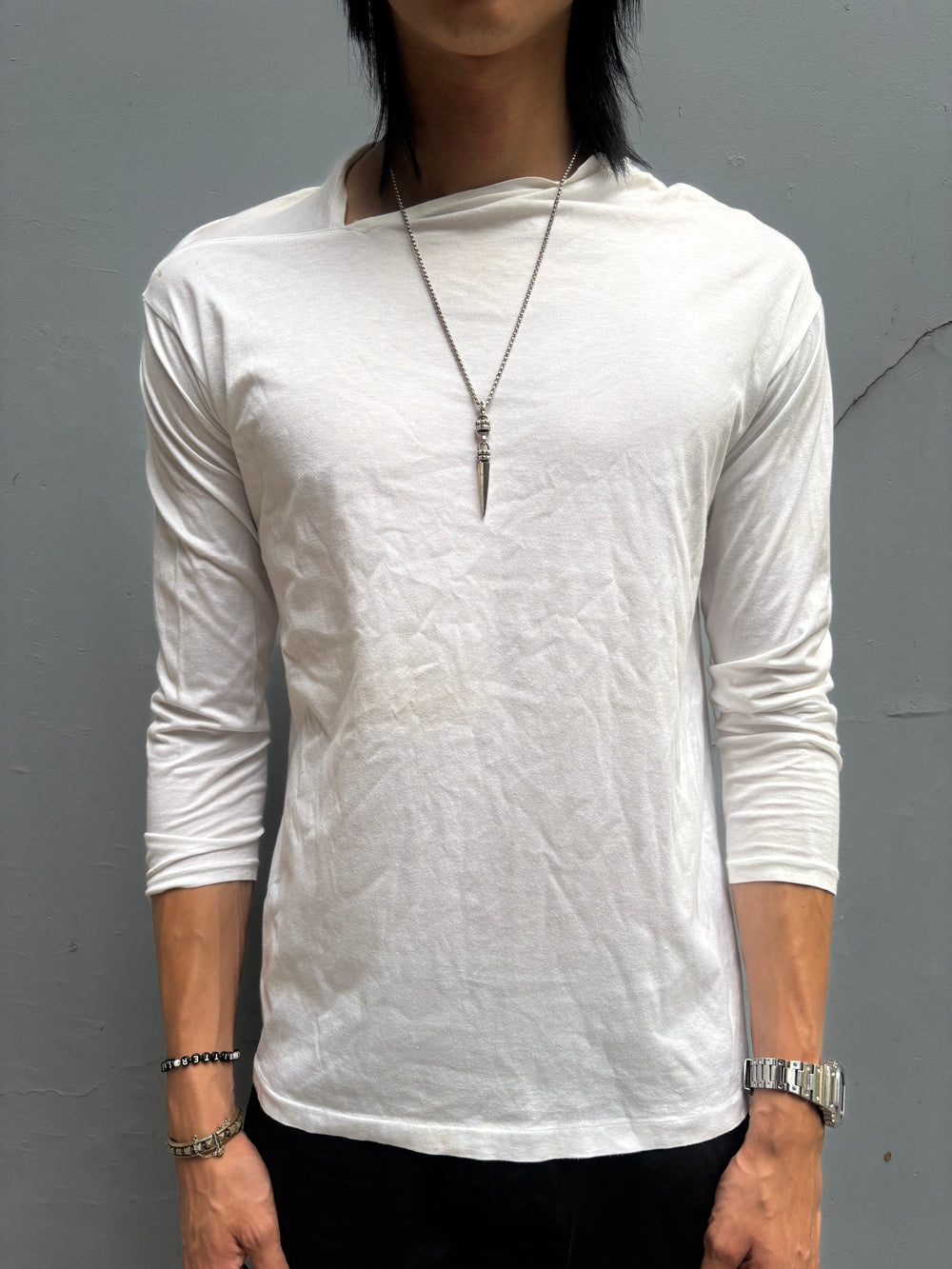 90‘s Y‘s by Yohji Asymmetrical Collar Longsleeve(M)