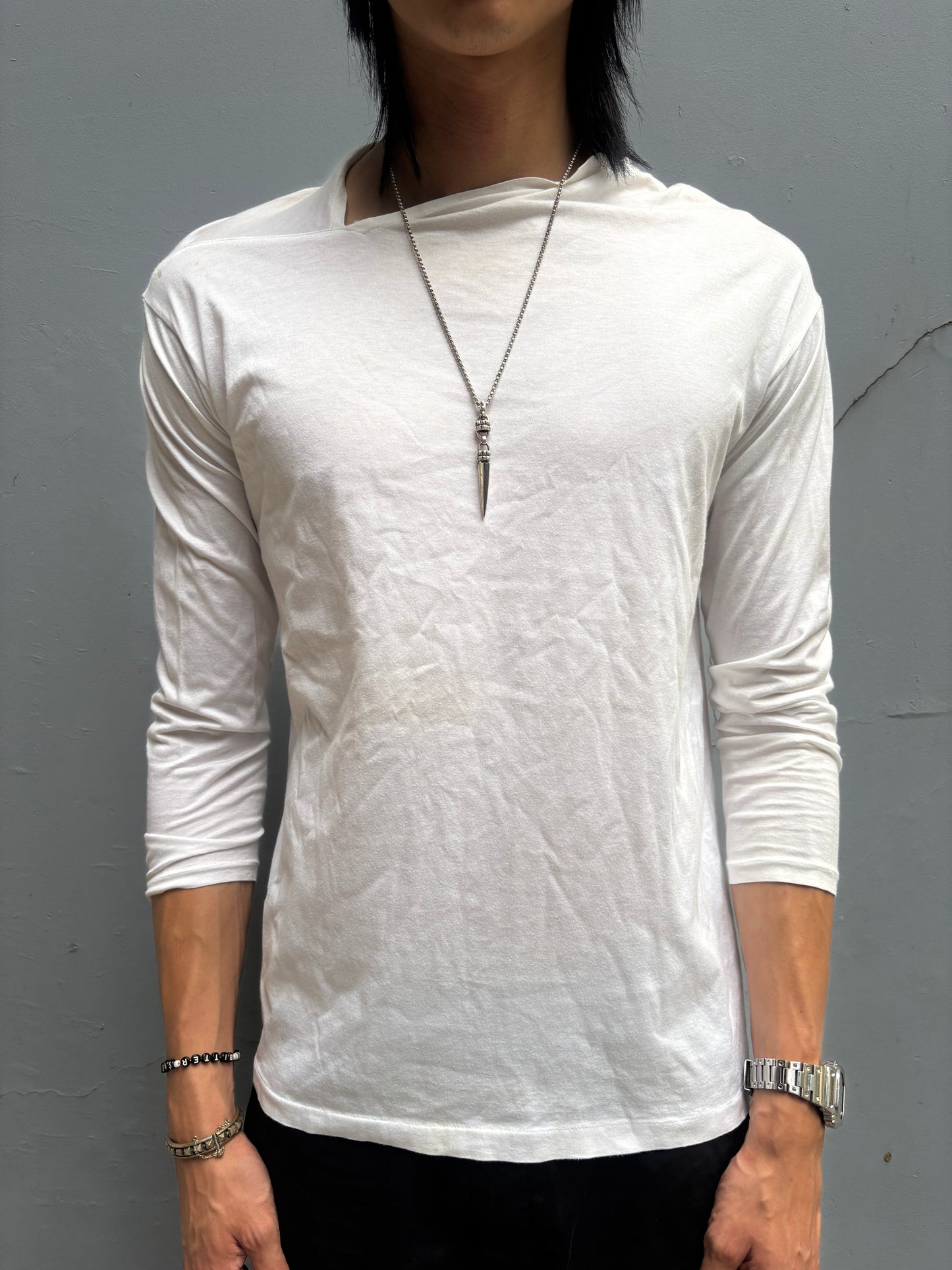90‘s Y‘s by Yohji Asymmetrical Collar Longsleeve(M)