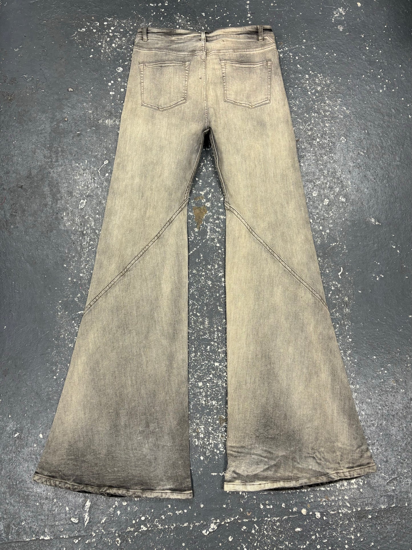 Rick Owens Green/Grey Faded Bolan Denim (30)