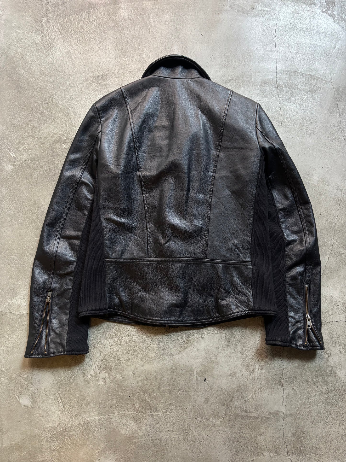 Glamb Double Zip Perfecto Leather Jacket (M)