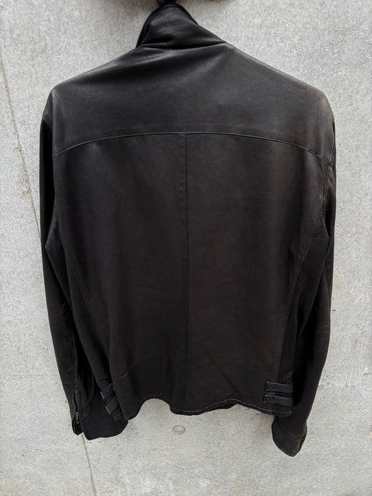 ATTACHMENT by Kazuyuki Kumagai Tight Fit Leather Jacket (2)