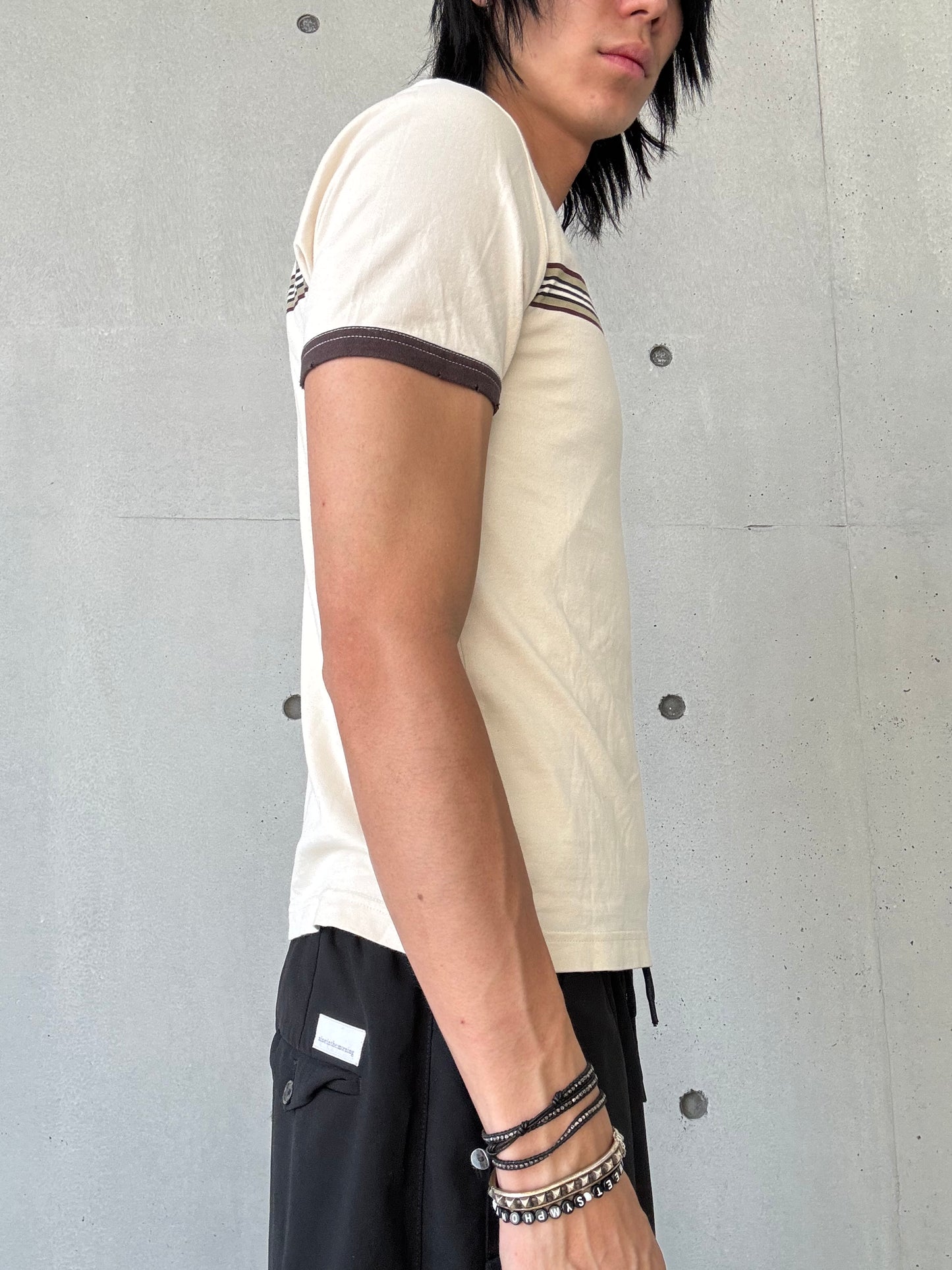 Burberry Black Label Distressed Neck Ringer Tee (2)