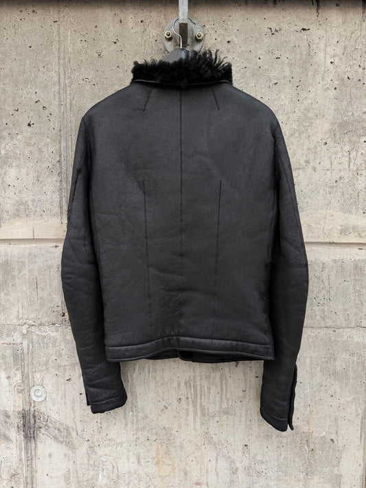 AW/13 „Plinth“ Rick Owens Shearling Leather Jacket (46)