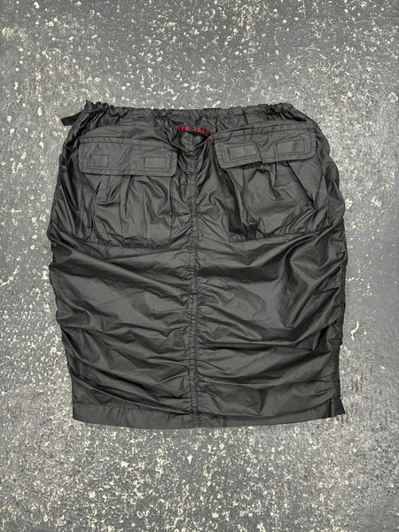 AW03 Jean Paul Gaultier Jeans Wrinkled Skirt (Medium)