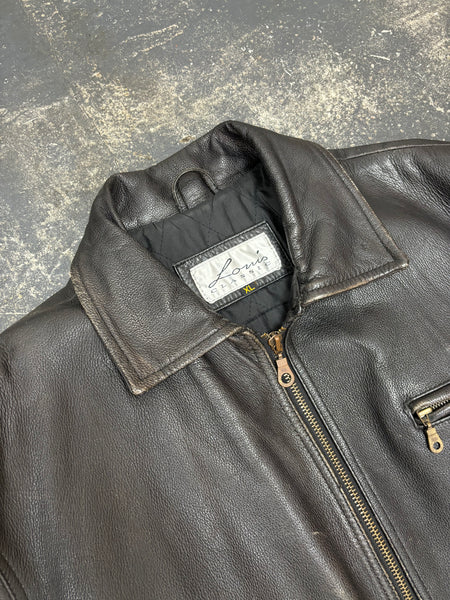 1990s Louis Motorcycle Leather Jacket (XL)