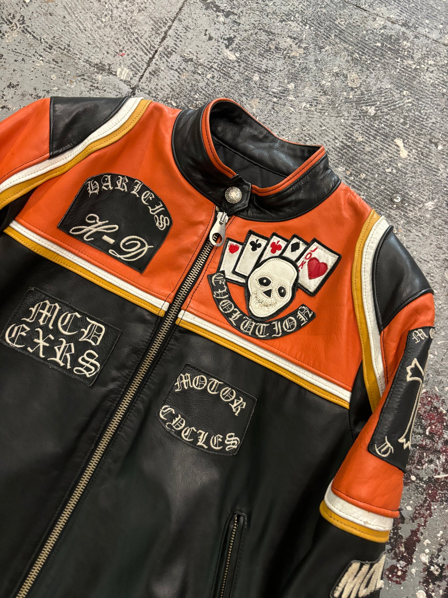 90’s Racing Leather Jacket (L)