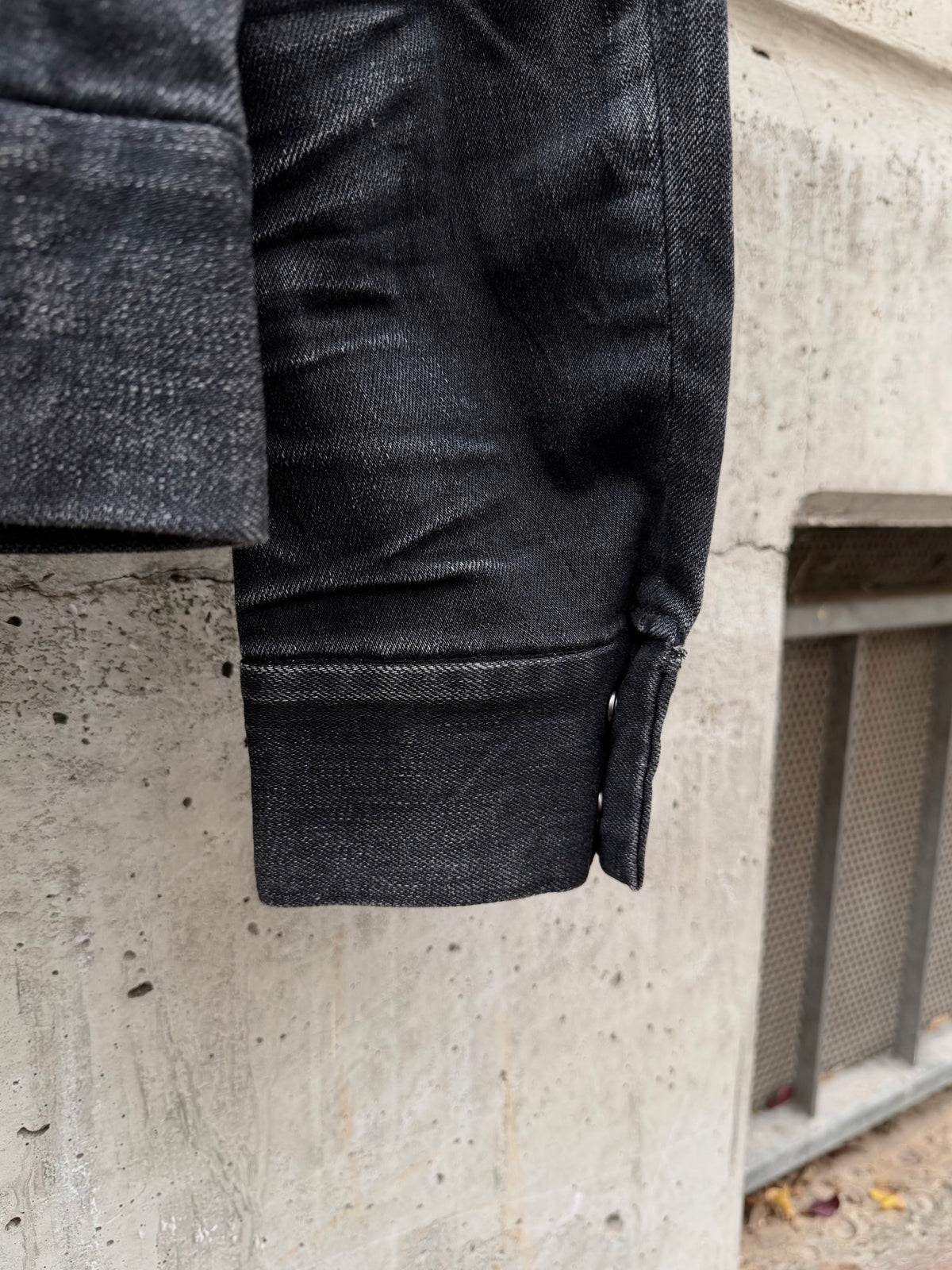 SS/08 Kiminori Morishita Heavy-Faded Black Raw Denim Zip Jacket (S)