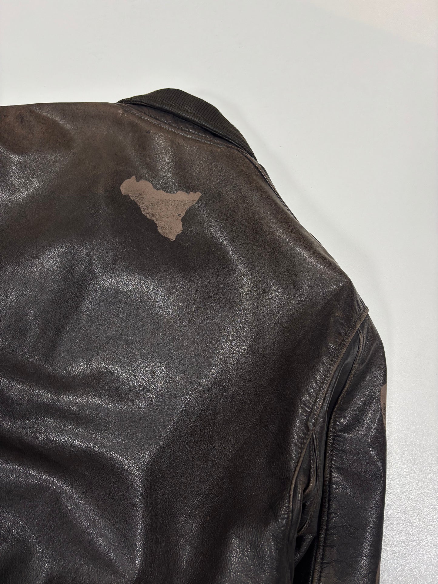 Chevignon Patch Leather Jacket (L)