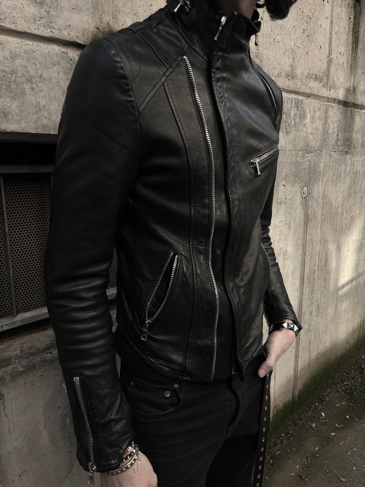 FW/09 Balmain by Christopher Decarnin Multizip Rider Jacket (M)