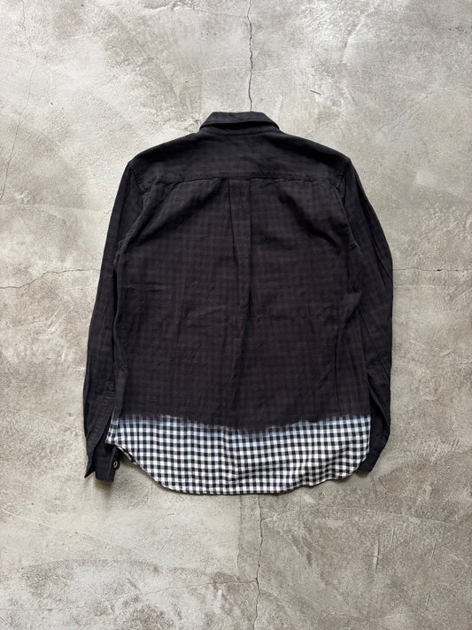 SS/2012 Comme des Garçons Black Gradient Checkered Shirt (S)