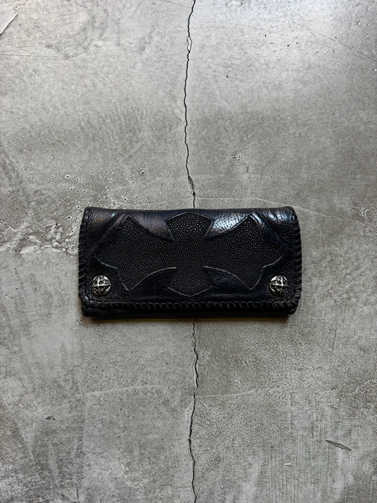 A&G Rock Molded Stingray Cross 925 Silver Wallet (OS)