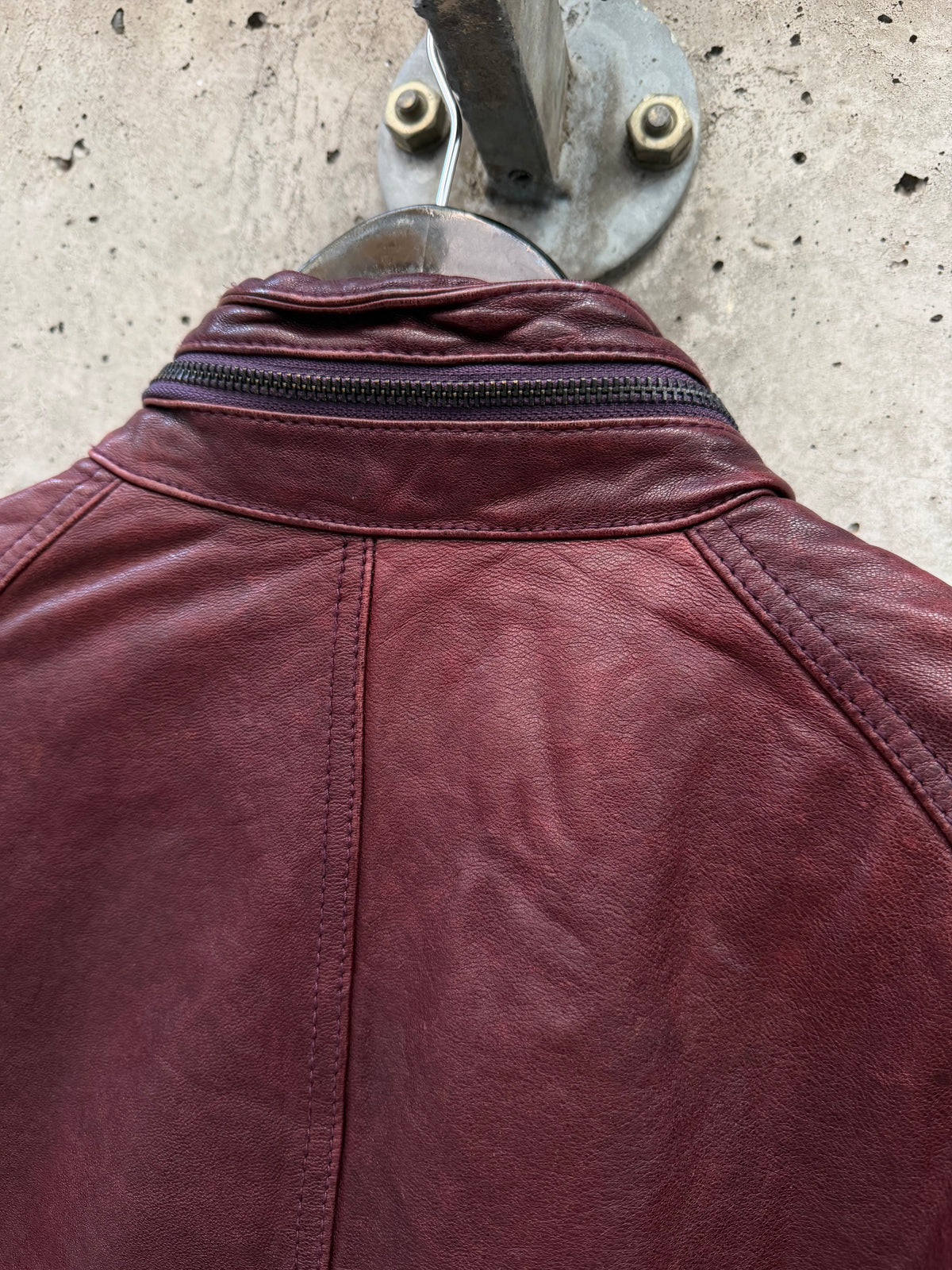 Setting Cracks Bloodred Rider Leather Jacket (S)