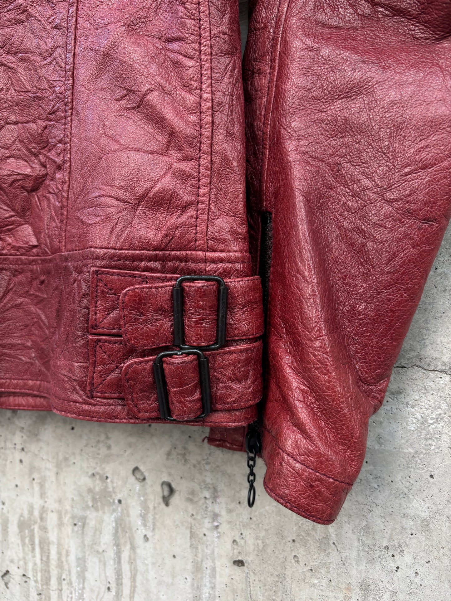 Tete Homme Red Rider Leather Jacket (S)