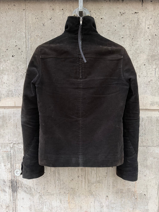 AW/17 Rick Owens Darkshadow Brushed High Collar Zip Jacket (48)