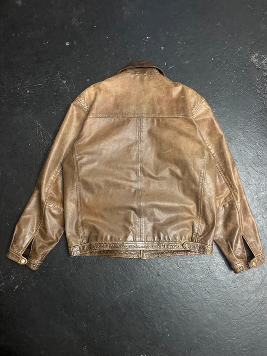 Brown Leather Jacket (L)