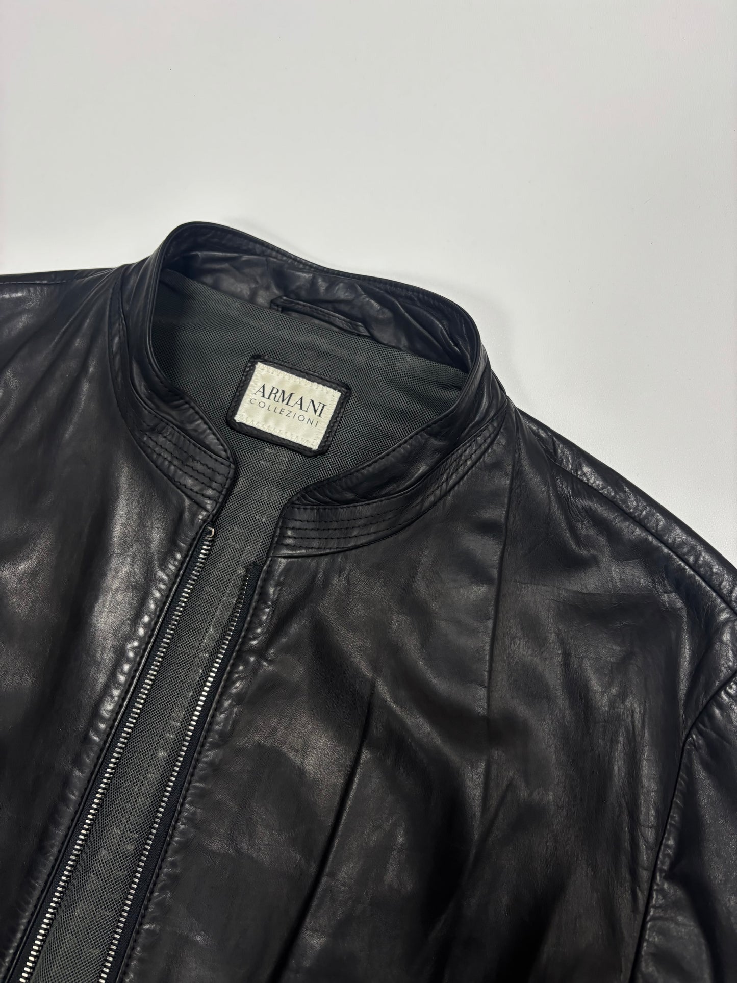 Armani Collezioni Tight fit Leather Jacket (M)