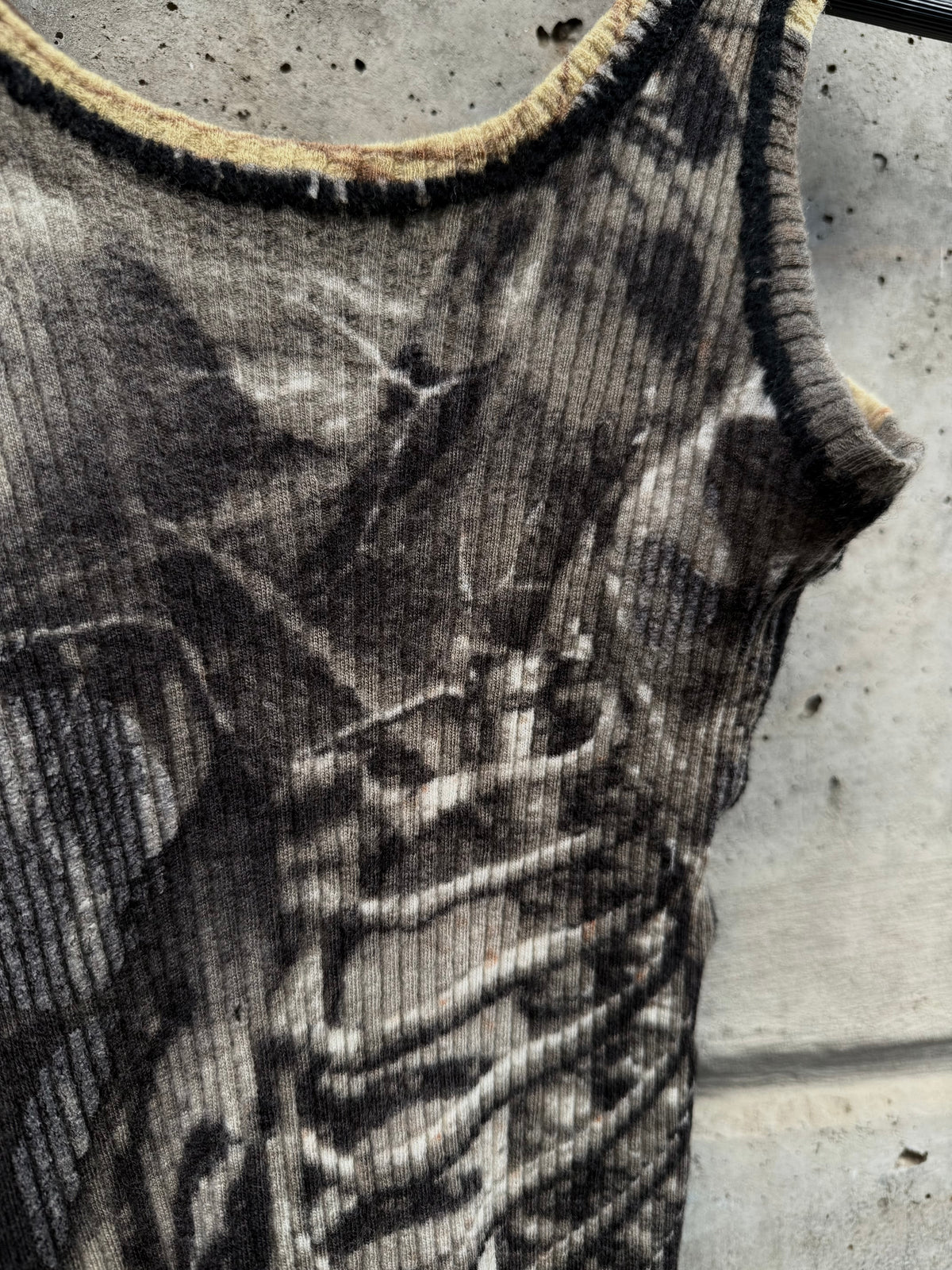 AW/98 Jean Paul Gaultier Maille Statue & Skeleton Knit Tank Top (S)