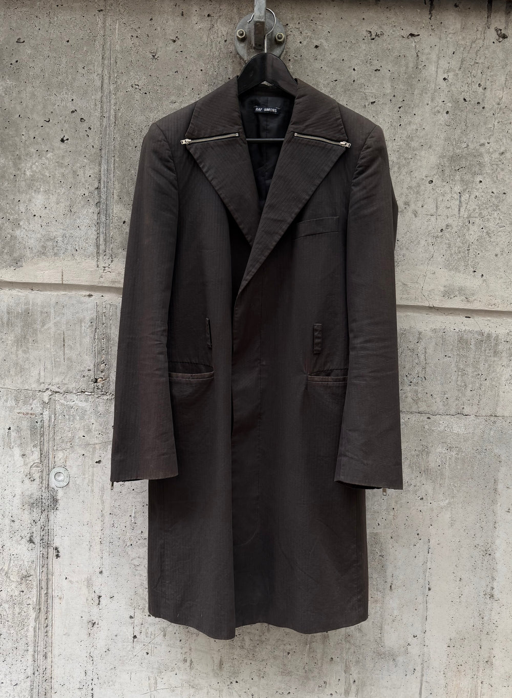 SS/98 Raf Simons „Black Palms“ Zip-Lapel Coat (48)