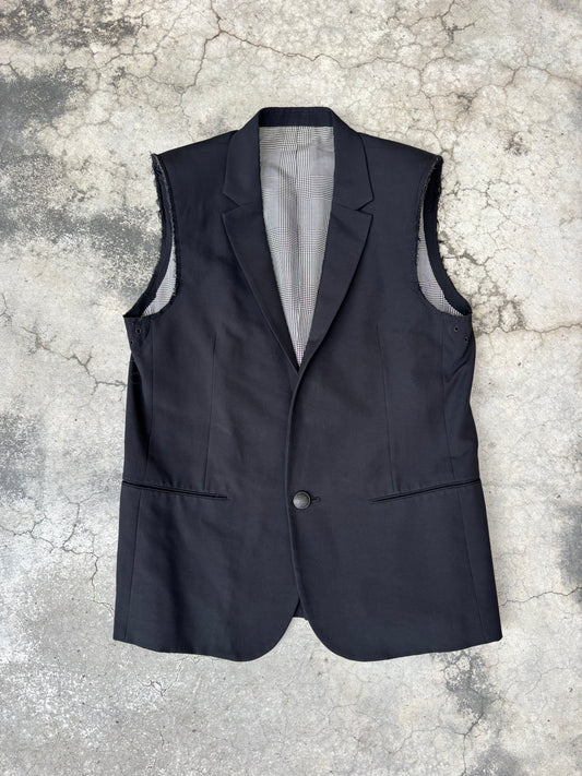 AW/05 Number (N)ine Distressed Padded Shoulder Vest (M)