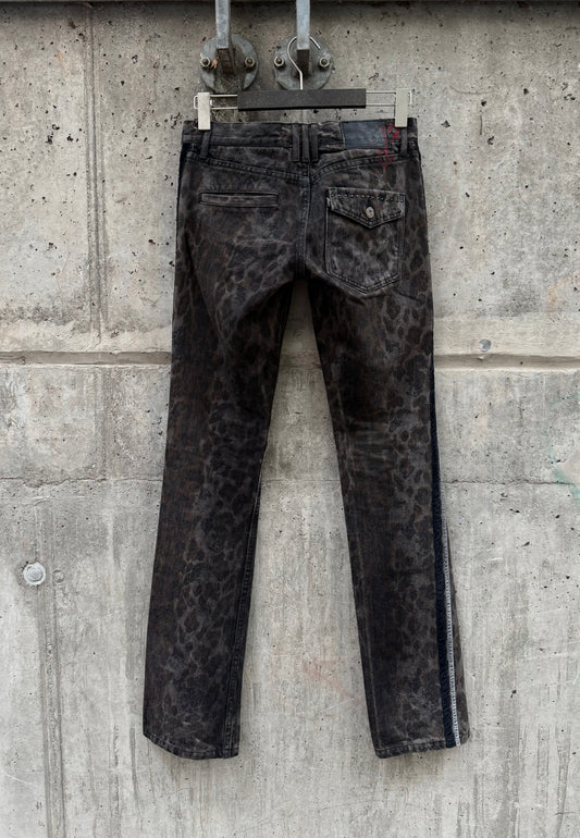 Roen Leopard Print Denim Pants (30)
