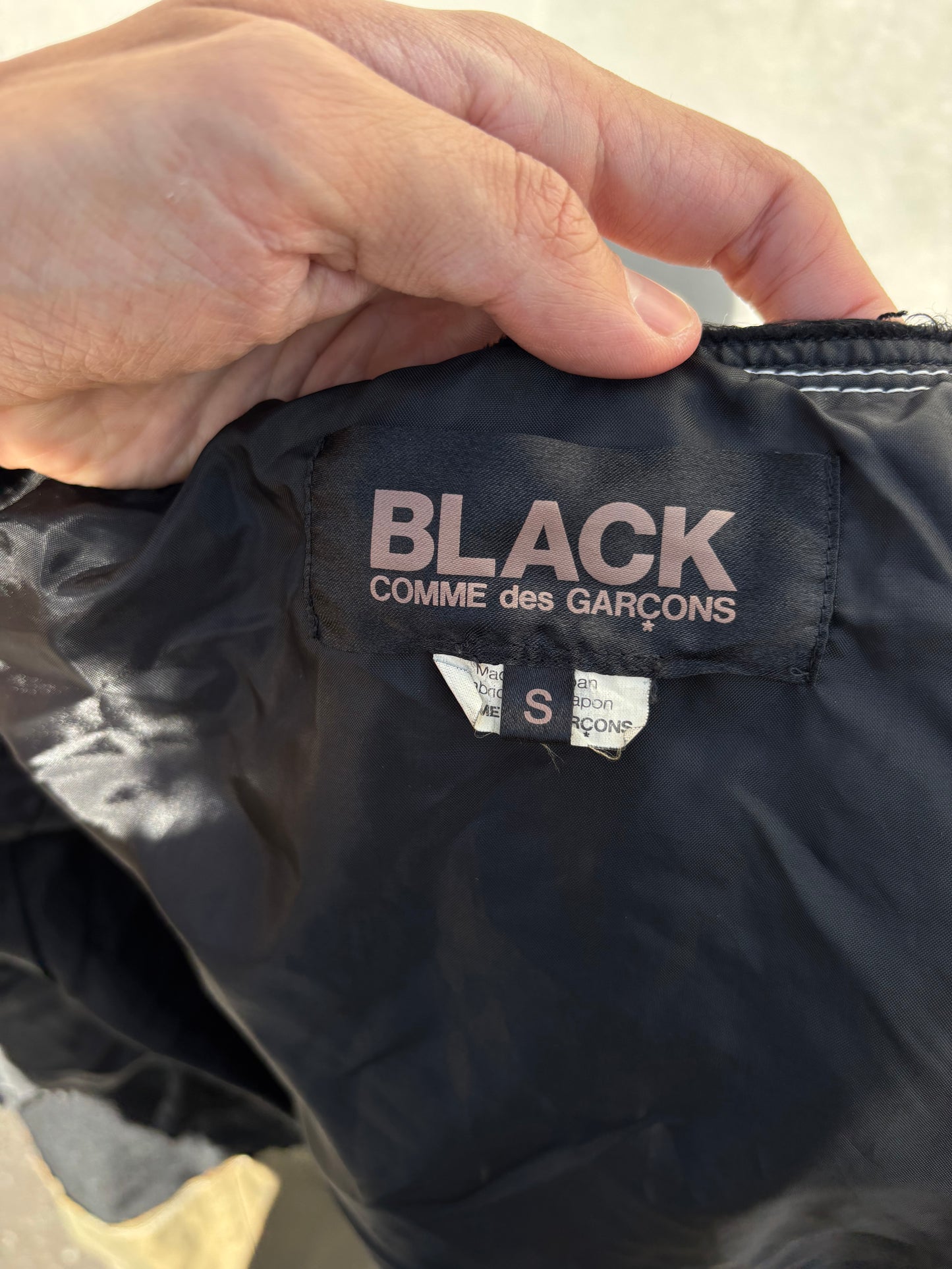 SS/11 Comme des Garcons Black Asymmetrical Military Jacket (S)