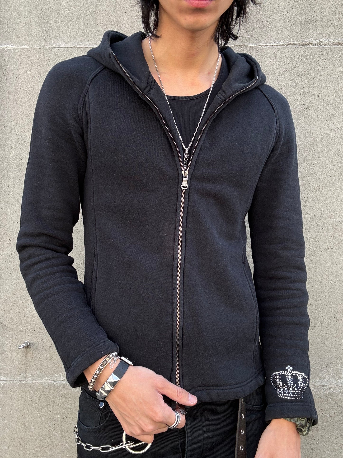 Roar Guns Studded Raglan Zip Hoodie (L)