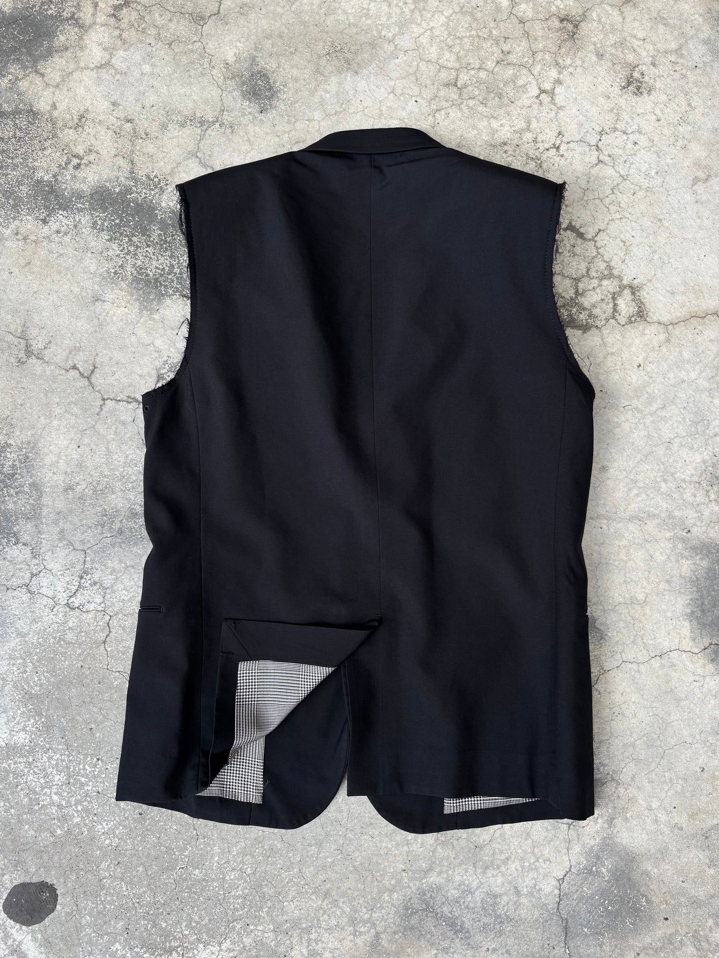 AW/05 Number (N)ine Distressed Padded Shoulder Vest (M)