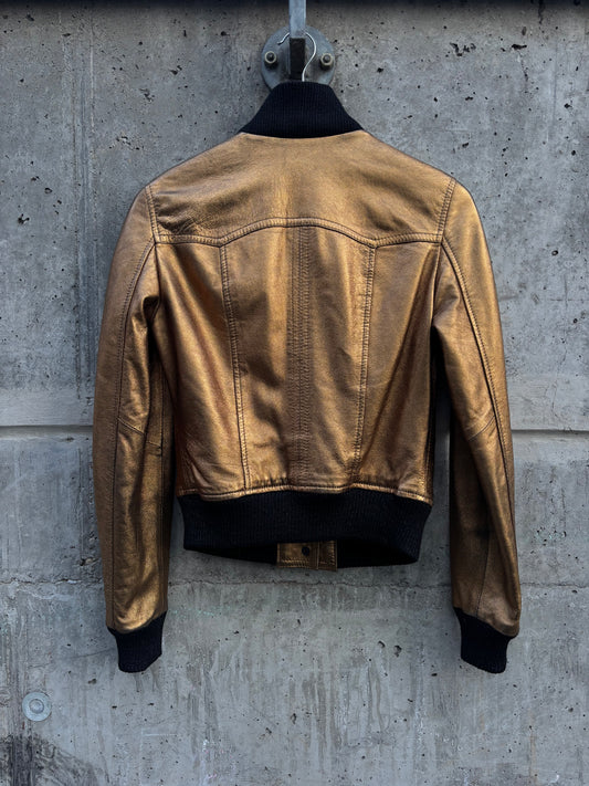 AW/07 Dolce Gabbana Metallic Snap Button Jacket (S)