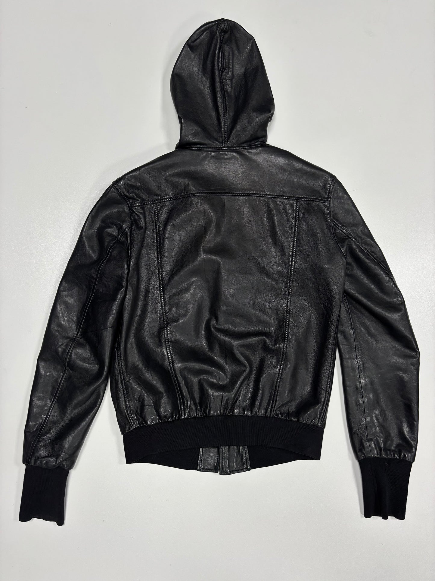 Mauro Gifroni Tight Fit Asymmetrical Leather Jacket (M)