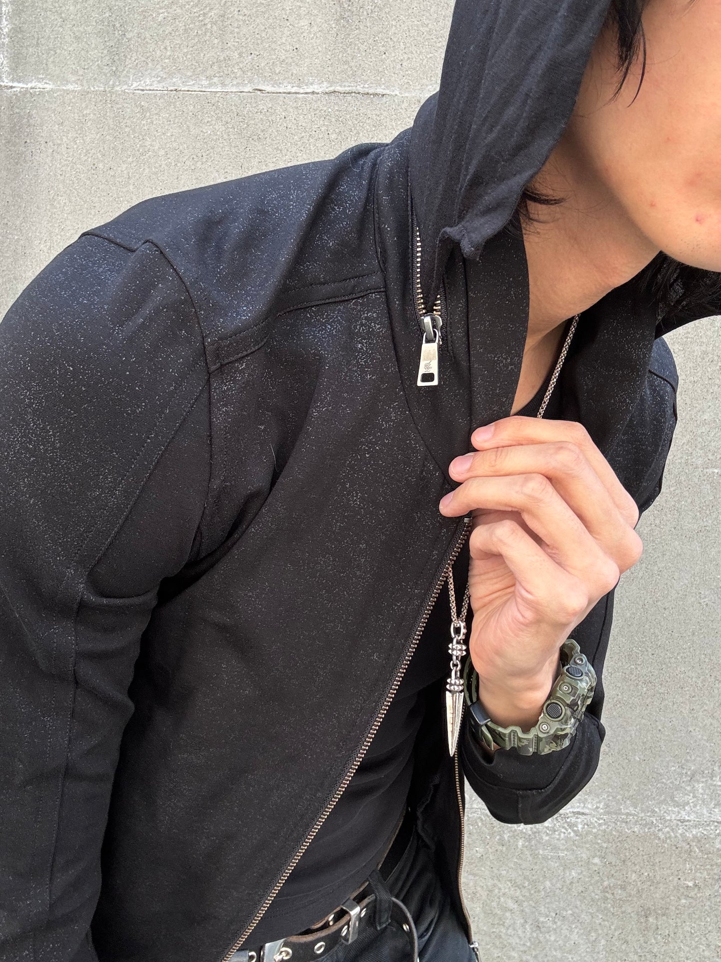 Schlüssel Hidden Hood Zip Up Sweater (M)