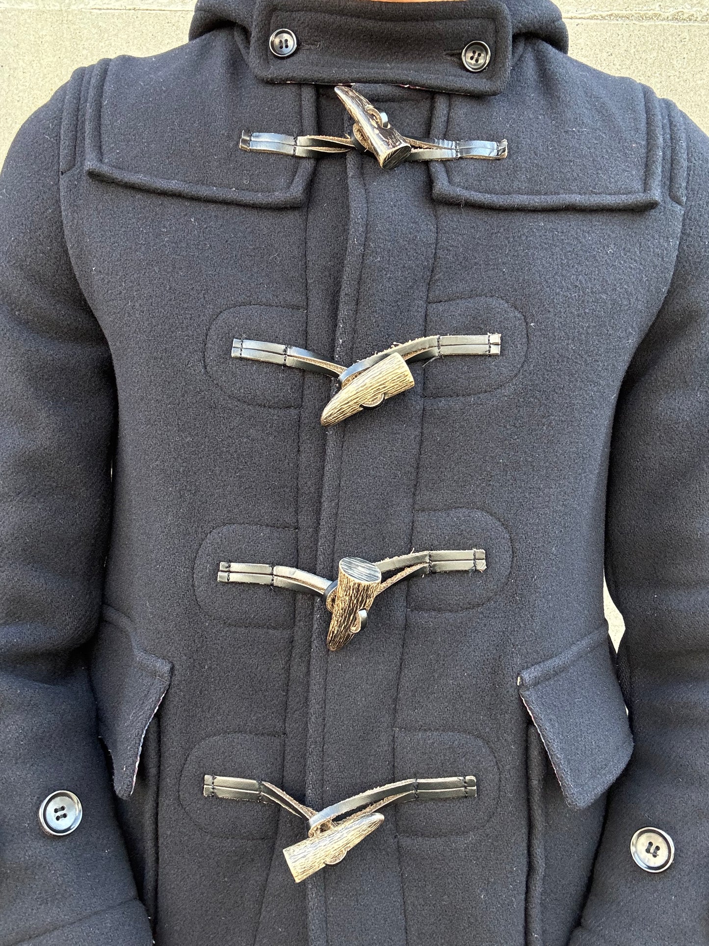 CDG 2009 Military Horn Clasp Wool Parka (XS)