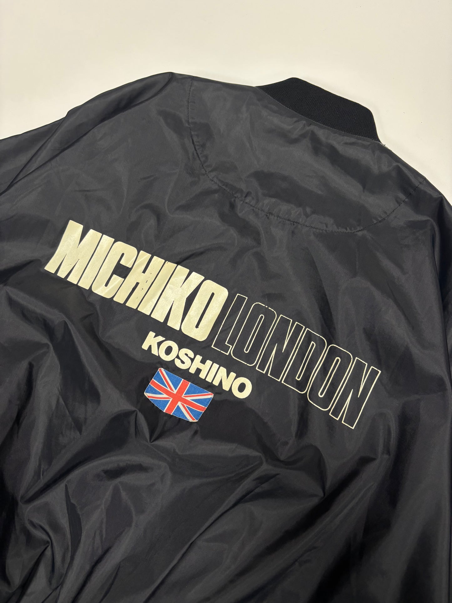 Michiko Koshino Cropped Nylon Bomber Jacket (M)