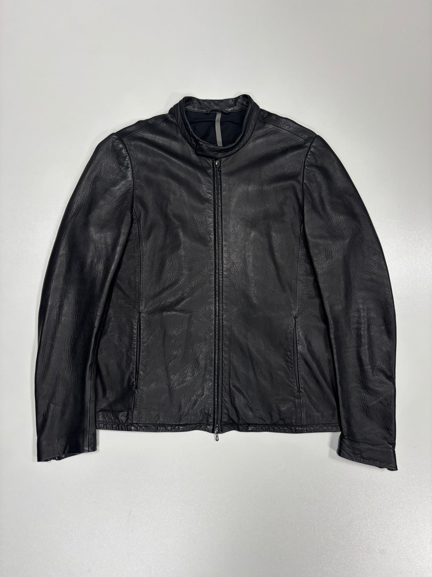 ATTACHMENT by Kazuyuki Kumagai No Seam Tight fit leather jacket (L)